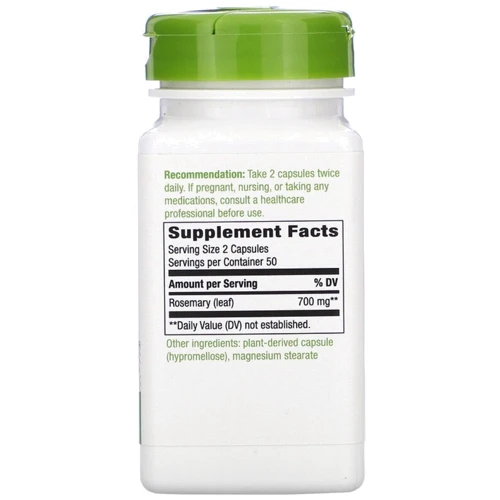 Nature's Way Rosemary Leaves, 350 mg, 100 Vegan Capsules (NW14162): Форма випуску капсули