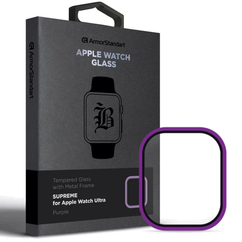 ArmorStandart Tempered Glass Supreme BI Metal Frame Purple for Apple Watch 49mm (ARM78301)