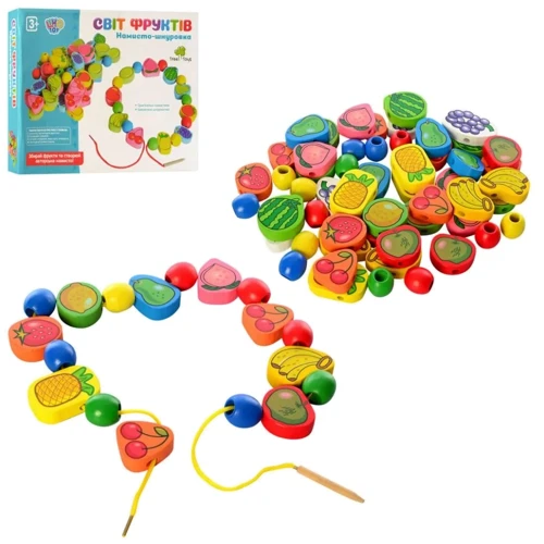 Дерев'яна іграшка Шнурівка Світ фруктів Tree Toys MD 1009