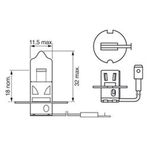Галогенная автолампа Bosch H3 Pure Light Standart 12V 55W (1987301006) фото 4