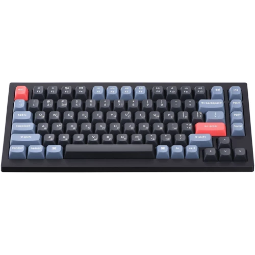Клавіатура Keychron V1 Max 84 Key RGB Hot-Swap Gateron Jupiter Brown Knob Carbon Black (V1MD3_KEYCHRON): Тип клавіш механический