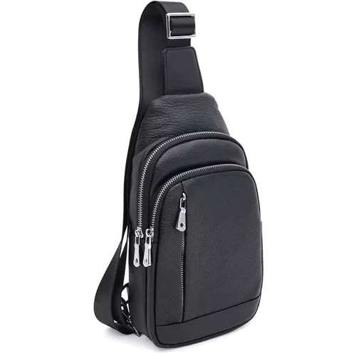 Мужская сумка-слинг Ricco Grande черная (K16183bl-black)