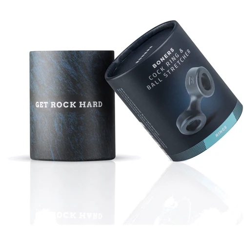 Ерекційне кільце Boners Cock Ring And Ball Stretcher - Grey