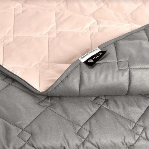 Покривало IDEIA Стиль Cube 180х210 сірий/бежевий (8-32404)