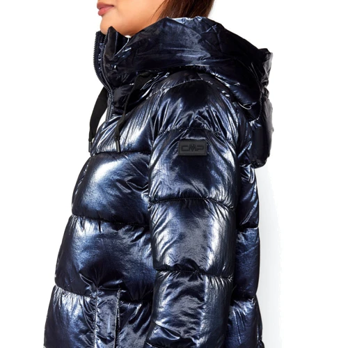 Куртка CMP Woman Jacket Fix Hood 31K2856-M870 50 (42) темно-синяя зимняя с капюшоном: Вид Куртки