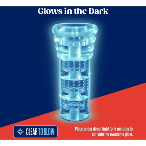 Мастурбатор Rize by Blush Luz Glow in the Dark Masturbator Clear