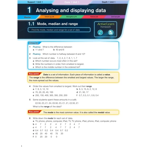 KS3 Maths 2019: Core Book 1: Количество страниц 344