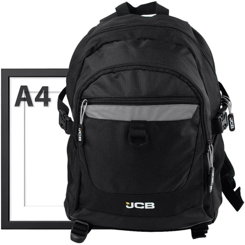 Мужской рюкзак JCB черный (FULJCBBP64-BLK-GR): Тип ручки Плечевой ремень, Короткая ручка