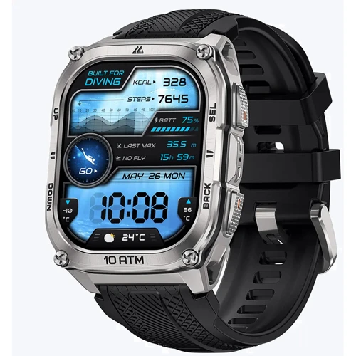 Смарт-часы Kospet Tank M4 Silver: Виды спорта Велоспорт, Плавание, Дайвинг, Бег