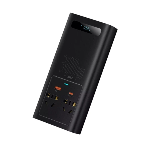 Автомобильный инвертор Baseus In-car Inverter 300W (220V CN/EU) (black) фото 2
