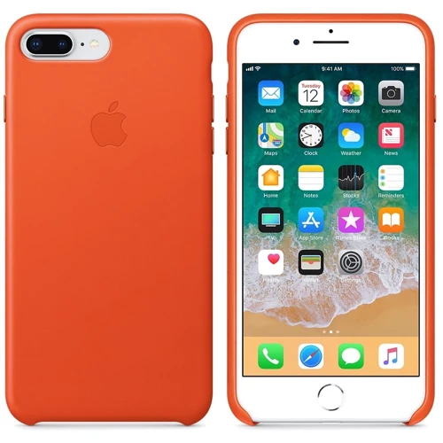Чехол для iPhone Apple Leather Case Bright Orange (MRGD2) for iPhone 8 Plus/iPhone 7 Plus: Материалы кожа