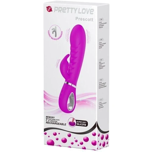 Ребристый вибратор Pretty Love - Prescott, BI-014635