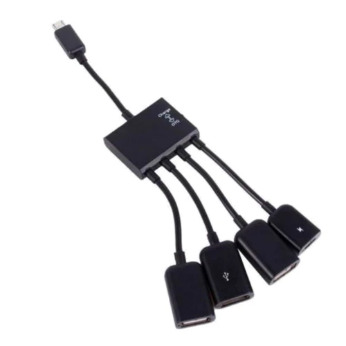 Аксесуар для накопичувача Lapara LA-MICROUSB-OTG-HUB BLACK