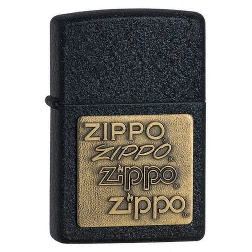 Зажигалка Zippo BRASS EMBLEM BLACK CRACKLE (362)
