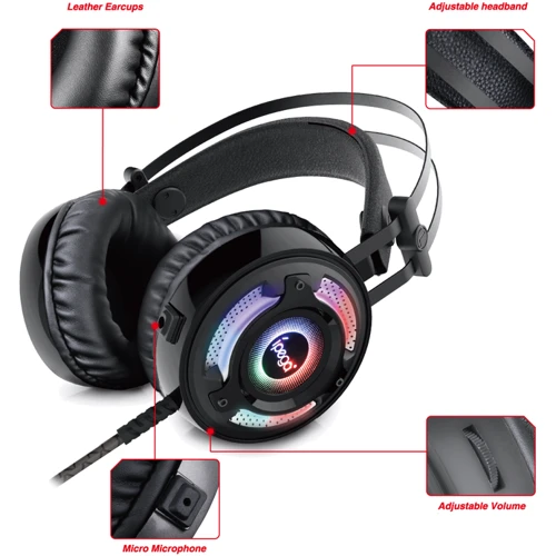 Наушники iPega PG-R008 Black: Тип крепления оголовные