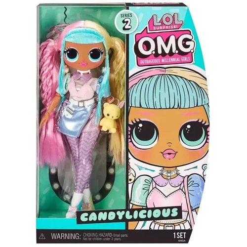 Игровой набор с куклой L.O.L. Surprise! серии O.M.G. House of Surprises S2 – Конфеточка (586111): Особенности С подставкой, На шарнирах, Сюрприз