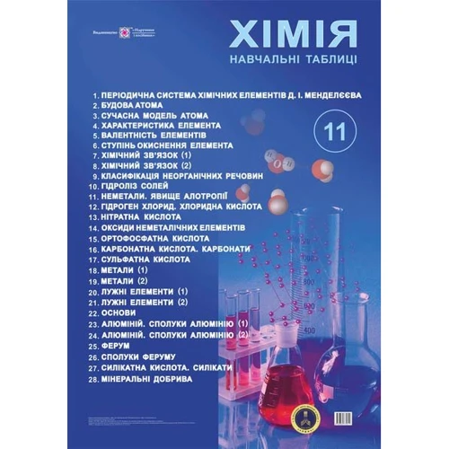 Хімія. Навчальні таблиці. 11 клас