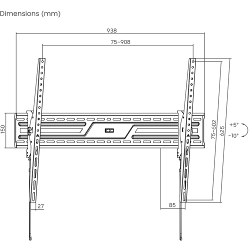 Кронштейн для ТВ Brateck KL38-69T