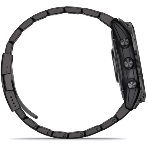Смарт-часы Garmin Fenix 7X Pro Sapphire Solar Carbon Gray DLC Titanium with Vented Titanium Bracelet (010-02778-30): Фитнес-функции Шагомер, Умный будильник, Секундомер, Пульсометр, Пульсоксиметр, Подсчет калорий, Альтиметр, GPS-модуль