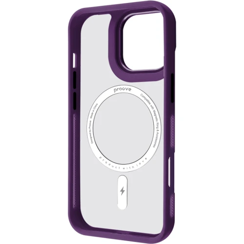 Чехол для iPhone Proove Clear Essence Case with Magnetic Ring Deep Purple for iPhone 16 Pro: Материалы Пластик и силикон