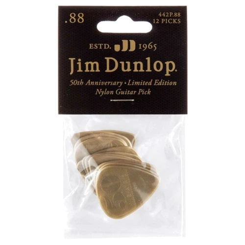 Медиатор Набор медиаторов DUNLOP 442P.88 50th ANNIVERSARY GOLD NYLON PLAYER'S PACK 0.88: Форма медиатора Standard