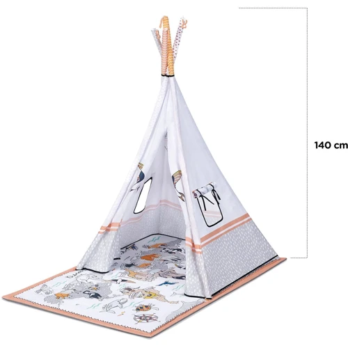 Розвиваючий килимок-палатка 3 в 1 Kinderkraft Tippy (KPTIPP00MUL0000): Розмір, см 92,5 x 140