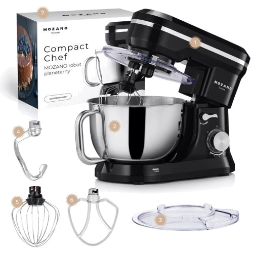 Миксер Mozano Compact Chef Black: Мощность, Вт 1700