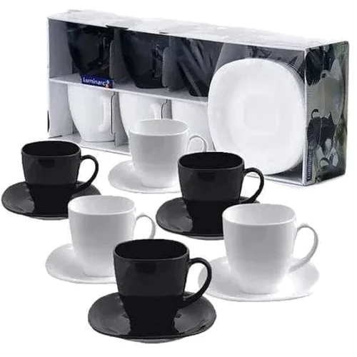 Чайный cервиз Luminarc Carine Black/White 12 предметов (D2371): Объем чашки 220 мл