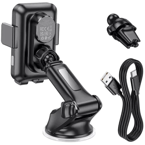 Держатель Hoco Car Holder Wireless Charger 15W HW9 Black: Особенности wireless charging, автодержатель
