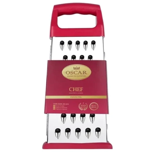 Терка OSCAR Chef 4-сторонняя 20.3 см (OSR-5005-20.3/4): Особенности Эргономичные ручки