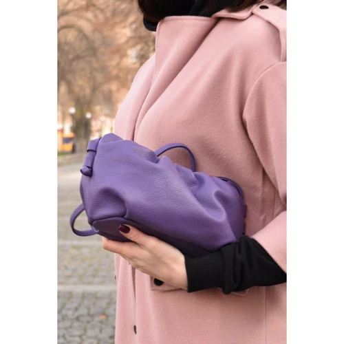 Женская сумка через плечо ARTiS Bags фиолетовая (1722510): Тип ручки Без ручки, Плечевой ремень