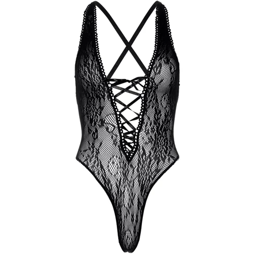 Кружевной тедди Leg Avenue OS Black