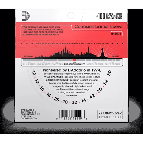 Струна для гитар Струны для акустической гитары D`ADDARIO EJ39: Назначение Для акустической гитары