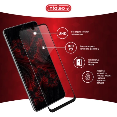 Аксессуар для смартфона Intaleo Tempered Glass Full Glue Black for Samsung A256 Galaxy A25 5G: Цвет черный