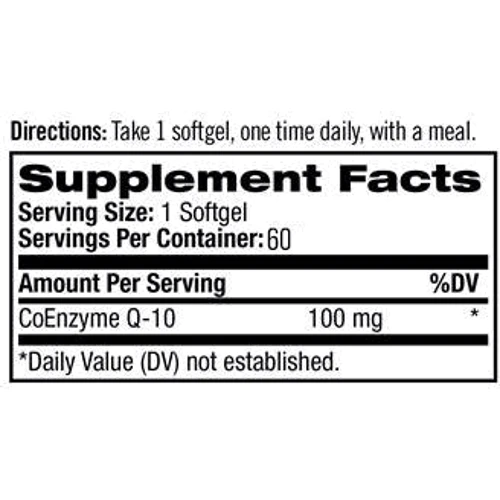 Natrol CoQ-10, 100 mg, 60 Softgels: Вид Ферментные