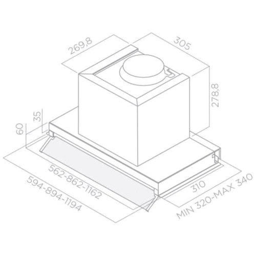 Вытяжка Elica BOX IN PLUS IXGL/A/120: Тип монтажа Встраиваемый