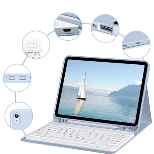 Аксессуар для iPad BeCover Case Smart Keyboard Light Blue for iPad Mini 6 2021 (712989) фото 6