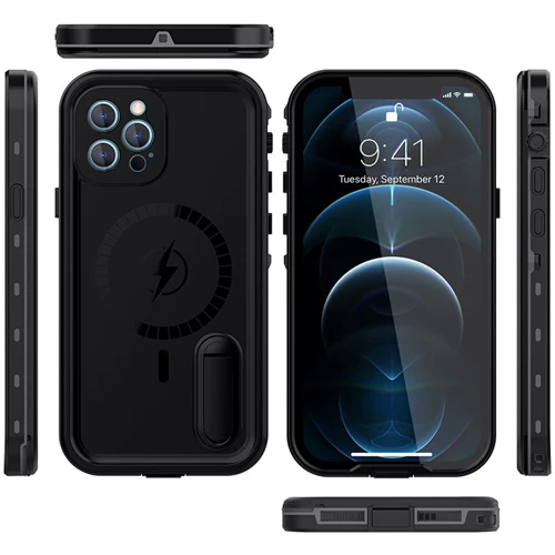 Чехол для iPhone Shellbox DOT Solid Dropproof And Waterproof Case Black for iPhone 12 Pro Max: Цвет черный
