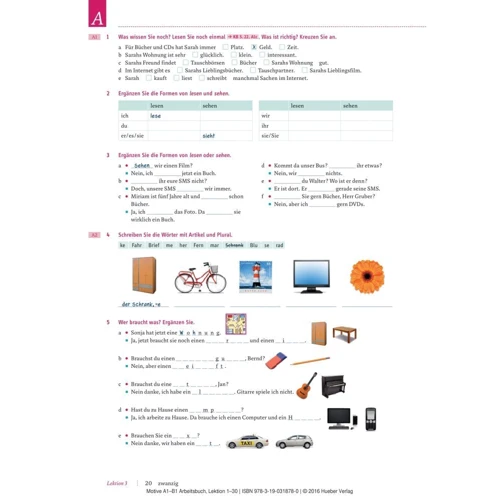 Motive A1-B1, Lektion 1-30: Arbeitsbuch mit Audio-CD: Обкладинка Мягкая