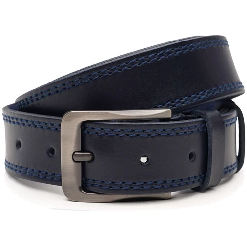 Мужской ремень Borsa Leather синий (V1115FX42-navy)