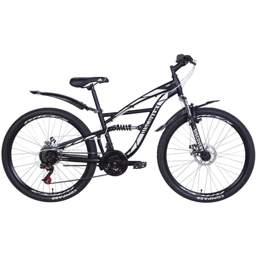 Велосипед Discovery TRON 2021 M 26" черно-белый (OPS-DIS-26-355)