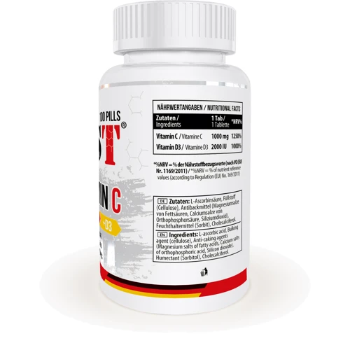 MST Vitamin C+D3 Вітамін C+D3 100 пігулок: Форма випуску таблетки