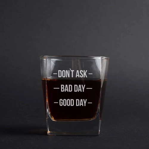 Стакан для виски BeriDari "Don`t ask. Bad day. Good day" 300 мл