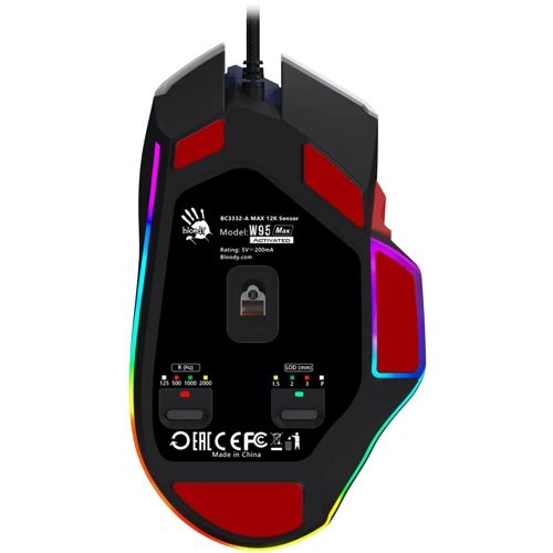 Мышь A4Tech Bloody W95 Max RGB Activated USB Sports Navy (Bloody W95 Max Sports Navy) фото 8