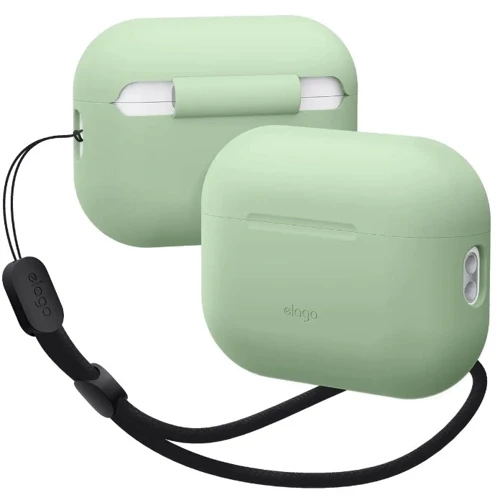 

Чехол для наушников Elago Silicone Basic Case with Nylon Lanyard Pastel Green (EAPP2SC-BA+ROSTR-PGR) for Apple AirPods Pro 2