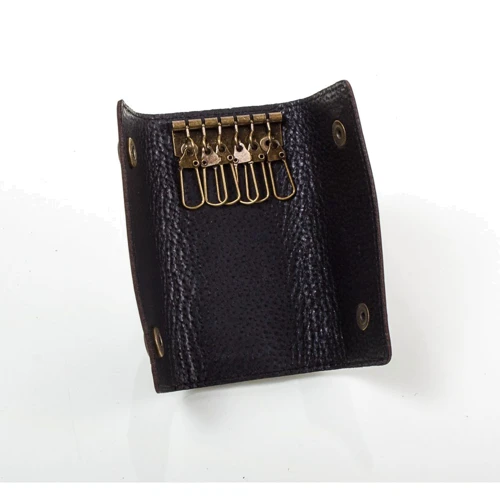 Мужская ключница DNK Leather коричневая (DNK-Keys-Scol-F): Формат кошелька Вертикальный