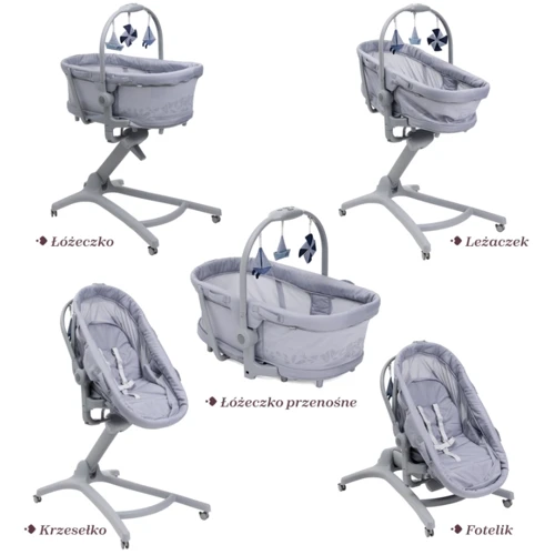 Ліжечко-стульчик 5 в 1 Chicco Baby Hug Pro, Earl Grey (87076.40): Тип кроватка-стульчик