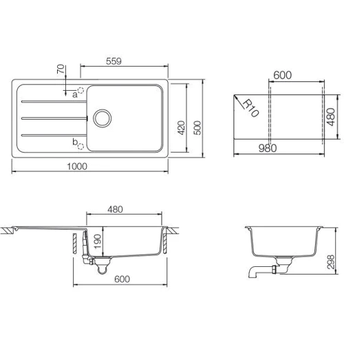 Schock FORMHAUS D-100L (17056026): Форма Прямоугольная