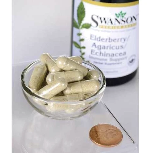 Swanson Elderberry/Agaricus/Echinacea Immune Support Бузина пластинчастий гриб та ехінацея 120 капсул: Форма випуску Капсулы