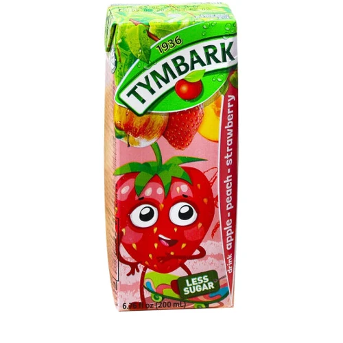 Напиток Tymbark Яблоко-персик-клубника, 200 мл